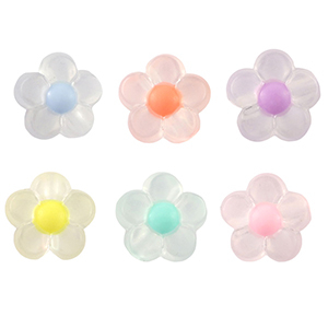 Perlen Acryl Flower Multicolour pastel-transparent