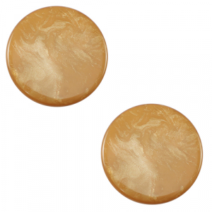 20 mm flach Polaris Elements Cabochon Jais Nude brown