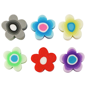 Perlen Polymer Flower 9mm Multicolour