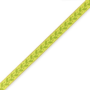 Schmucktextband Blatt Light green-olive green