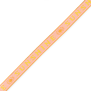 Schmucktextband "sunshine" Yellow-pink
