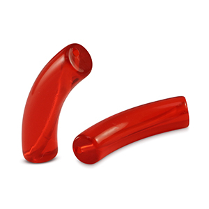Acrylperlen Tubes Red