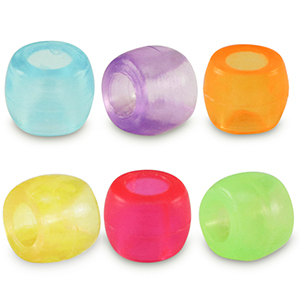 Perlen Acryl-Rondell 8mm Multicolour transparent