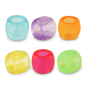 Perlen Acryl-Rondell 6mm Multicolour transparent