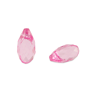 Perlen Acryl Drop Magenta pink transparent