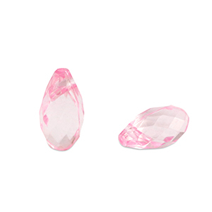 Perlen Acryl Drop Pink transparent