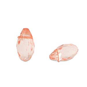 Perlen Acryl Drop Salmon pink transparent