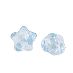 Perlen Acryl Star Aquamarine blue transparent