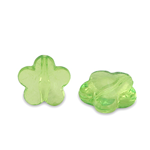 Perlen Acryl Flower Spring green transparent