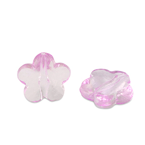 Perlen Acryl Flower Rose purple transparent