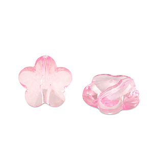 Perlen Acryl Flower Pink transparent
