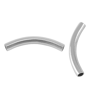 Perlen aus Stainless Steel - Rostfreiem Stahl Tubes 30mm Silver
