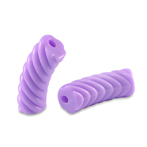 Acrylperlen Tubes Twisted Purple