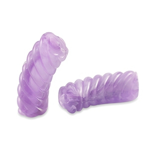 Acrylperlen Tubes Twisted Transparent purple