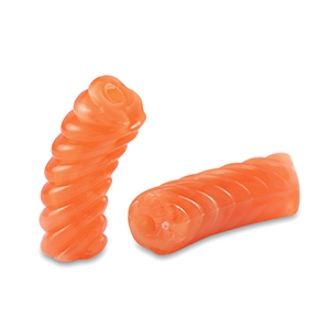 Acrylperlen Tubes Twisted Transparent orange