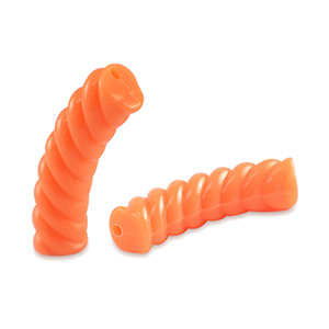 Acrylperlen Tubes Twisted Orange