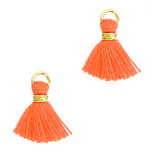Quaste Perlen 1.2cm Gold-fiery orange
