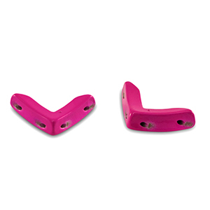 Tile bead Arrow Magenta pink