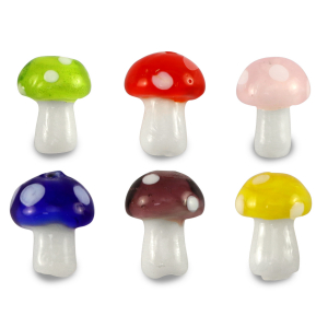 Glas Perlen Mushroom Multicolour-white