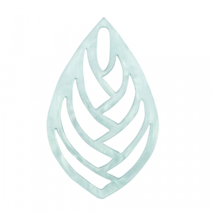 Anh&auml;nger aus Resin Blatt Sky blue