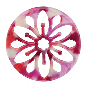 Anh&auml;nger aus Resin Mandala Multicolor pink