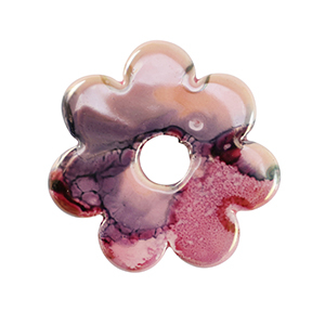 Perlen Griechische Keramik DQ Flower Rose-black