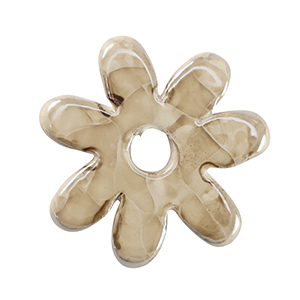 Perlen Griechische Keramik DQ Flower Greige