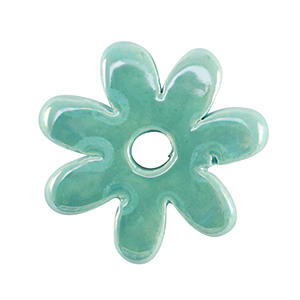 Perlen Griechische Keramik DQ Flower Turquoise