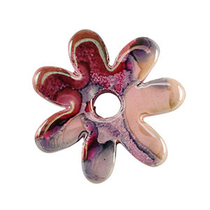 Perlen Griechische Keramik DQ Flower Rose-black