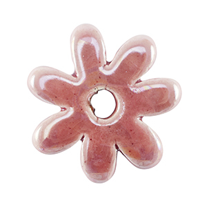 Perlen Griechische Keramik DQ Flower Magenta haze pink