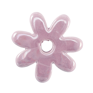 Perlen Griechische Keramik DQ Flower Lavender purple