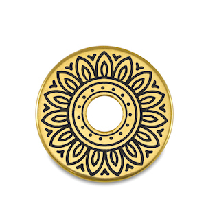 Perle Metall DQ Donut Gold (Nickelfrei)