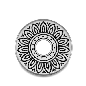 Perle Metall DQ Donut Antik silber (Nickelfrei)