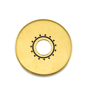 Perle Metall DQ Donut Gold (Nickelfrei)