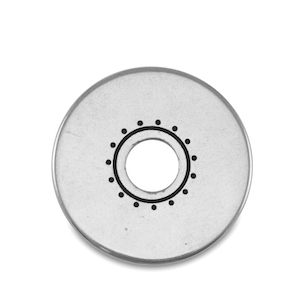 Perle Metall DQ Donut Antik silber (Nickelfrei)