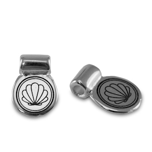 Schieber Metall DQ Shell Antik silber (Nickelfrei)