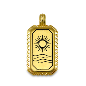 Anh&auml;nger Metall DQ Sun Gold (Nickelfrei)