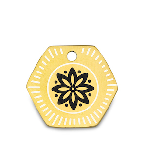 Anh&auml;nger aus Stainless Steel - Rostfreiem Stahl Flower Gold