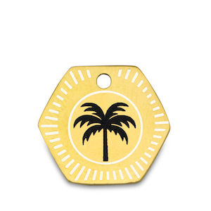 Anh&auml;nger aus Stainless Steel - Rostfreiem Stahl Palmtree Gold