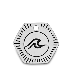 Anh&auml;nger aus Stainless Steel - Rostfreiem Stahl Wave Silber