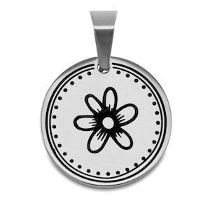 Anh&auml;nger aus Stainless Steel - Rostfreiem Stahl Flower Silber