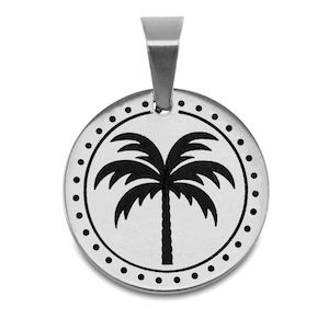 Anh&auml;nger aus Stainless Steel - Rostfreiem Stahl Palmtree Silber