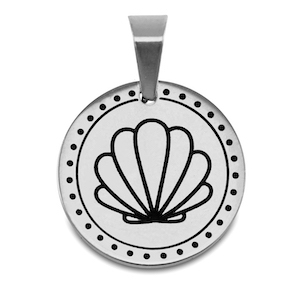Anh&auml;nger aus Stainless Steel - Rostfreiem Stahl Shell Silber
