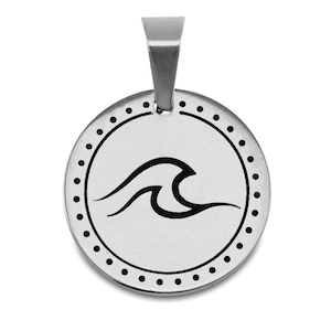 Anh&auml;nger aus Stainless Steel - Rostfreiem Stahl Wave Silber