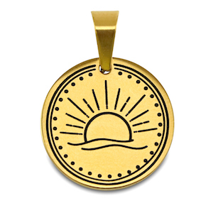 Anh&auml;nger aus Stainless Steel - Rostfreiem Stahl Sun Gold