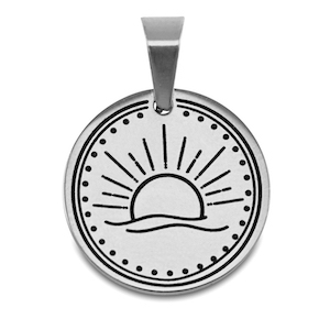 Anh&auml;nger aus Stainless Steel - Rostfreiem Stahl Sun Silber