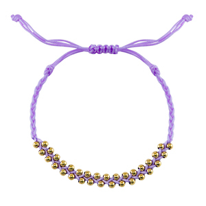 Armband Rostfrei Stahl Perlen Lilac-gold