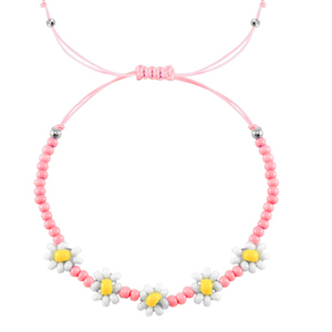 Armband Blume Pink-white