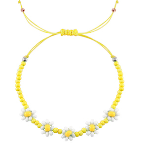 Armband Blume Yellow-white
