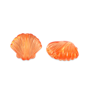 Perlen Acryl Shell Transparent orange